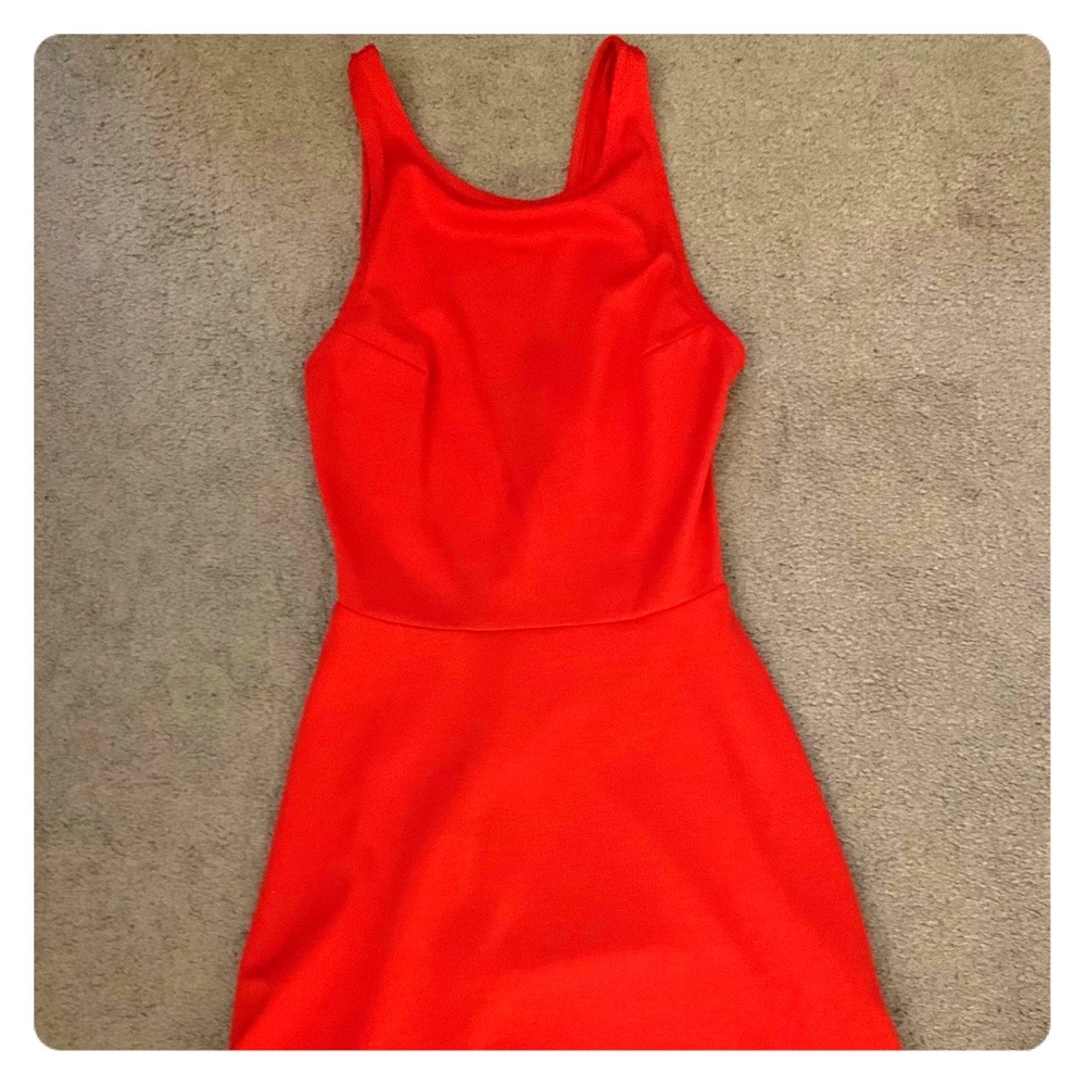 Red mini dress